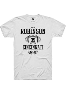 Drew Robinson  Cincinnati Bearcats White Rally NIL Sport Icon Short Sleeve T Shirt