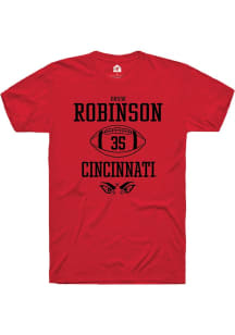 Drew Robinson  Cincinnati Bearcats Red Rally NIL Sport Icon Short Sleeve T Shirt