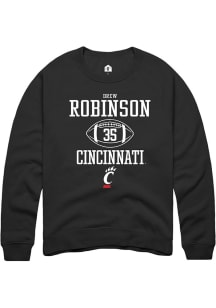 Drew Robinson  Rally Cincinnati Bearcats Mens Black NIL Sport Icon Long Sleeve Crew Sweatshirt