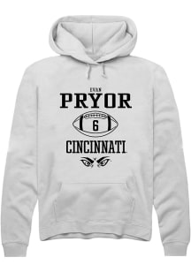 Evan Pryor  Rally Cincinnati Bearcats Mens White NIL Sport Icon Long Sleeve Hoodie