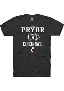 Evan Pryor  Cincinnati Bearcats Black Rally NIL Sport Icon Short Sleeve T Shirt