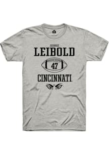 George Leibold  Cincinnati Bearcats Ash Rally NIL Sport Icon Short Sleeve T Shirt