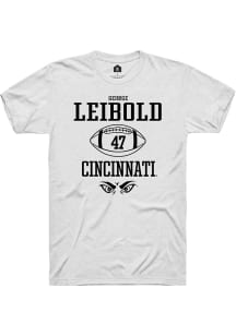 George Leibold  Cincinnati Bearcats White Rally NIL Sport Icon Short Sleeve T Shirt