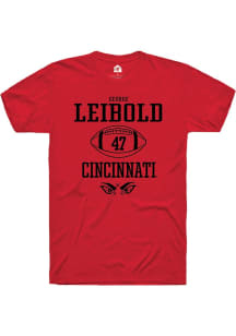 George Leibold  Cincinnati Bearcats Red Rally NIL Sport Icon Short Sleeve T Shirt