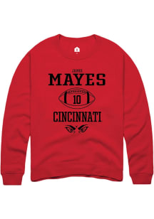 Jamoi Mayes Rally Mens Red Cincinnati Bearcats NIL Sport Icon Crew Sweatshirt