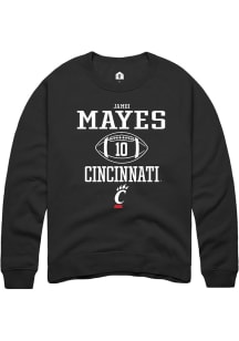 Jamoi Mayes Rally Mens Black Cincinnati Bearcats NIL Sport Icon Crew Sweatshirt