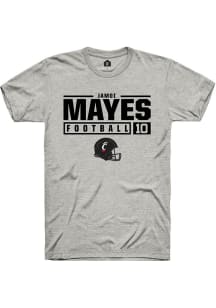 Jamoi Mayes Ash Cincinnati Bearcats NIL Stacked Box Short Sleeve T Shirt