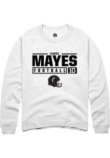 Jamoi Mayes Rally Mens White Cincinnati Bearcats NIL Stacked Box Crew Sweatshirt