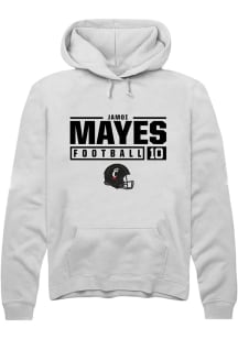 Jamoi Mayes Rally Mens White Cincinnati Bearcats NIL Stacked Box Hooded Sweatshirt