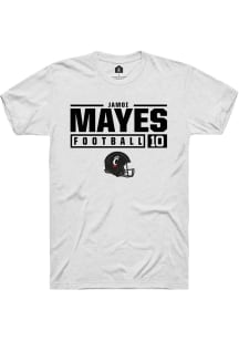 Jamoi Mayes White Cincinnati Bearcats NIL Stacked Box Short Sleeve T Shirt