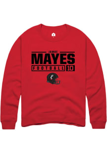 Jamoi Mayes Rally Mens Red Cincinnati Bearcats NIL Stacked Box Crew Sweatshirt