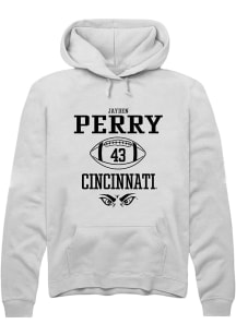 Jayden Perry  Rally Cincinnati Bearcats Mens White NIL Sport Icon Long Sleeve Hoodie