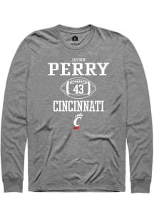 Jayden Perry  Cincinnati Bearcats Graphite Rally NIL Sport Icon Long Sleeve T Shirt