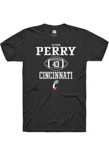 Jayden Perry  Cincinnati Bearcats Black Rally NIL Sport Icon Short Sleeve T Shirt