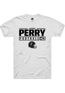 Jayden Perry  Cincinnati Bearcats White Rally NIL Stacked Box Short Sleeve T Shirt