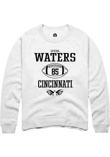 Lyviel Waters  Rally Cincinnati Bearcats Mens White NIL Sport Icon Long Sleeve Crew Sweatshirt