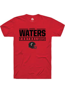 Lyviel Waters  Cincinnati Bearcats Red Rally NIL Stacked Box Short Sleeve T Shirt