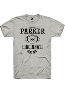 Marquazd Parker Ash Cincinnati Bearcats NIL Sport Icon Short Sleeve T Shirt