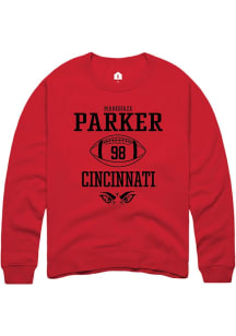 Marquaze Parker Rally Mens Red Cincinnati Bearcats NIL Sport Icon Crew Sweatshirt