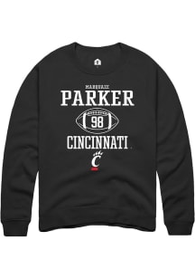 Marquazd Parker Rally Mens Black Cincinnati Bearcats NIL Sport Icon Crew Sweatshirt