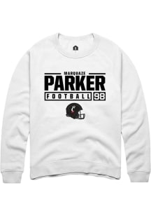 Marquaze Parker Rally Mens White Cincinnati Bearcats NIL Stacked Box Crew Sweatshirt