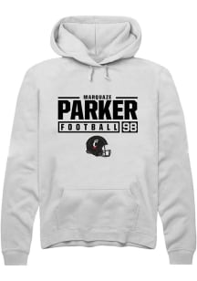 Marquaze Parker Rally Mens White Cincinnati Bearcats NIL Stacked Box Hooded Sweatshirt