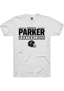 Marquazd Parker White Cincinnati Bearcats NIL Stacked Box Short Sleeve T Shirt