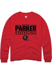 Marquaze Parker Rally Mens Red Cincinnati Bearcats NIL Stacked Box Crew Sweatshirt