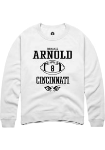 Ormanie Arnold  Rally Cincinnati Bearcats Mens White NIL Sport Icon Long Sleeve Crew Sweatshirt