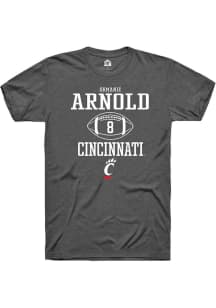 Ormanie Arnold  Cincinnati Bearcats Dark Grey Rally NIL Sport Icon Short Sleeve T Shirt