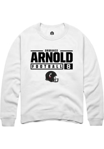 Ormanie Arnold  Rally Cincinnati Bearcats Mens White NIL Stacked Box Long Sleeve Crew Sweatshirt