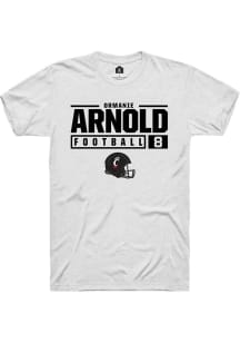 Ormanie Arnold  Cincinnati Bearcats White Rally NIL Stacked Box Short Sleeve T Shirt