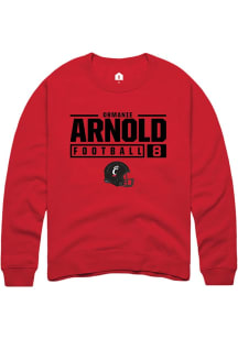 Ormanie Arnold  Rally Cincinnati Bearcats Mens Red NIL Stacked Box Long Sleeve Crew Sweatshirt