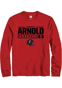 Ormanie Arnold  Cincinnati Bearcats Red Rally NIL Stacked Box Long Sleeve T Shirt