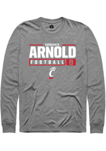 Ormanie Arnold  Cincinnati Bearcats Graphite Rally NIL Stacked Box Long Sleeve T Shirt