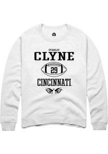 Stanley Clyne  Rally Cincinnati Bearcats Mens White NIL Sport Icon Long Sleeve Crew Sweatshirt