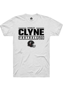 Stanley Clyne  Cincinnati Bearcats White Rally NIL Stacked Box Short Sleeve T Shirt