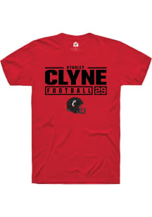 Stanley Clyne  Cincinnati Bearcats Red Rally NIL Stacked Box Short Sleeve T Shirt