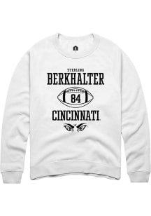 Sterling Berkhalter  Rally Cincinnati Bearcats Mens White NIL Sport Icon Long Sleeve Crew Sweats..