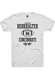 Sterling Berkhalter  Cincinnati Bearcats White Rally NIL Sport Icon Short Sleeve T Shirt