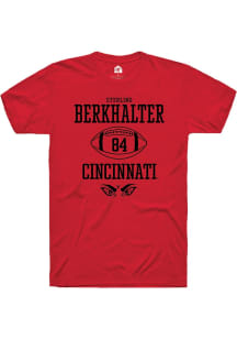 Sterling Berkhalter  Cincinnati Bearcats Red Rally NIL Sport Icon Short Sleeve T Shirt