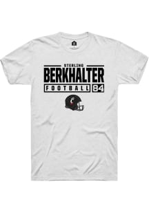 Sterling Berkhalter  Cincinnati Bearcats White Rally NIL Stacked Box Short Sleeve T Shirt