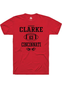 Zachary Clarke  Cincinnati Bearcats Red Rally NIL Sport Icon Short Sleeve T Shirt