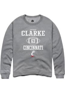 Zachary Clarke  Rally Cincinnati Bearcats Mens Graphite NIL Sport Icon Long Sleeve Crew Sweatshi..