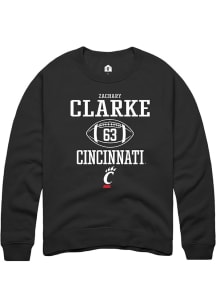 Zachary Clarke  Rally Cincinnati Bearcats Mens Black NIL Sport Icon Long Sleeve Crew Sweatshirt