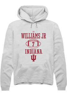 EJ Williams Jr Rally Mens White Indiana Hoosiers NIL Sport Icon Hooded Sweatshirt