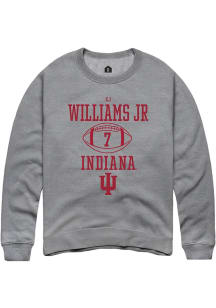 EJ Williams Jr Rally Mens Graphite Indiana Hoosiers NIL Sport Icon Crew Sweatshirt