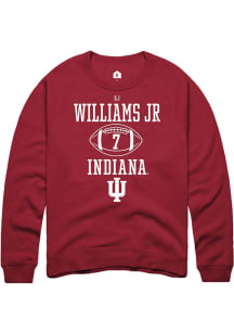EJ Williams Jr Rally Mens Red Indiana Hoosiers NIL Sport Icon Crew Sweatshirt