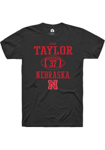 Evan Taylor Black Nebraska Cornhuskers NIL Sport Icon Short Sleeve T Shirt