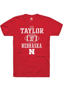 Evan Taylor Red Nebraska Cornhuskers NIL Sport Icon Short Sleeve T Shirt